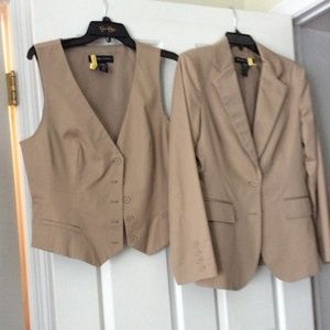 Tan waistcoat vest and matching blazer
